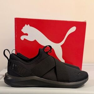 Puma Women’s  Black Slip-On Sneakers